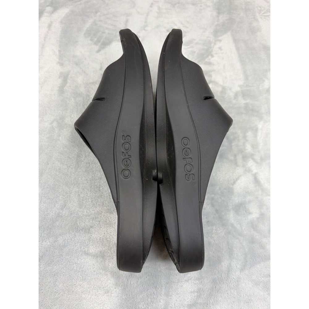Oofos Mens Slide Sandals OOahh Recovery Black 11 Comfort Waterproof Footwear - Picture 4 of 7